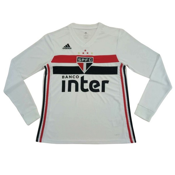 Camiseta São Paulo Replica Primera Ropa ML 2019/20 Blanco